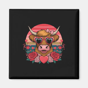 Aimant Jolie vache de la Saint-Valentin amoureux Drôles d