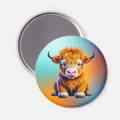 Aimant Jolie vache des Highlands (Recto/Verso)