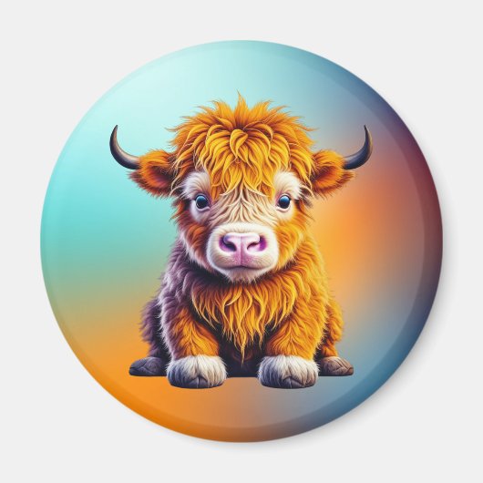 Aimant Jolie vache des Highlands (Devant)