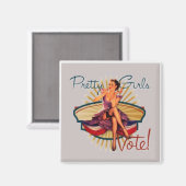 Aimant Jolies Filles Votez ! (Recto/Verso)