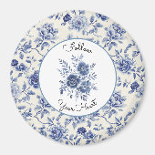 Aimant Jolies Fleurs Bleues (Devant)
