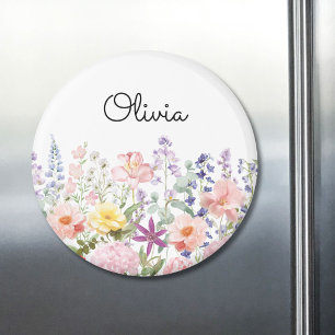 Aimant Jolies Fleurs Colorées Jardin Floral Personnalisé