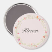 Aimant Jolies Fleurs Roses (Recto/Verso)