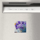 Aimant Jolies Fleurs Violettes Vintage (In Situ (Lave-vaisselle))