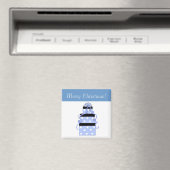 Aimant Jolies offres avec Pois Bleus et Blancs (In Situ (Lave-vaisselle))