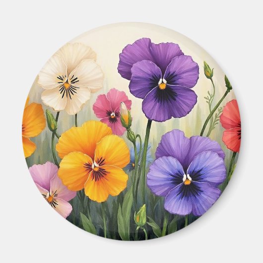Aimant Jolies Pansies (Devant)