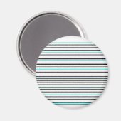 Aimant Jolies rayures grises aqua (Recto/Verso)