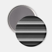 Aimant Jolies rayures noir gris (Recto/Verso)