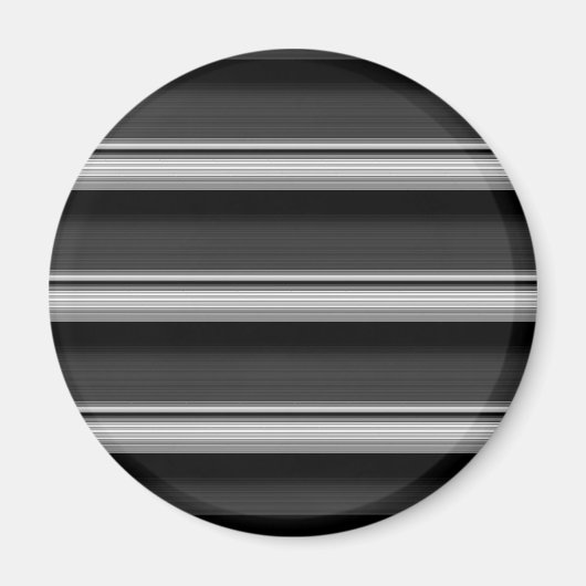 Aimant Jolies rayures noir gris (Devant)