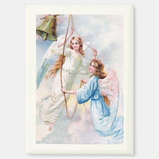 Aimant Jolis Anges Avec Cloche (Recto)