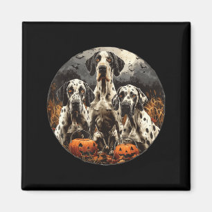 Aimant Jolis chiens Great Dane d'Halloween Citrouille Som