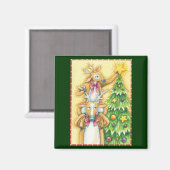 Aimant Jolis rennes de Noël avec une étoile d'arbre de No (Recto/Verso)