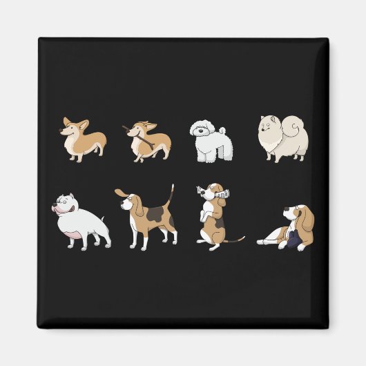 Aimant Jolly corgis (Devant)