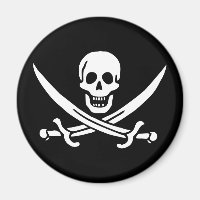 Aimant jolly roger à drapeau pirate