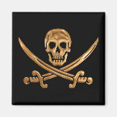 Aimant Jolly roger d'or (Devant)