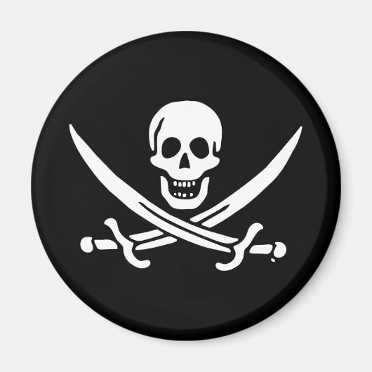 Aimant Jolly roger drapeau de pirate (Devant)