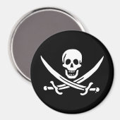 Aimant Jolly roger drapeau de pirate (Recto/Verso)
