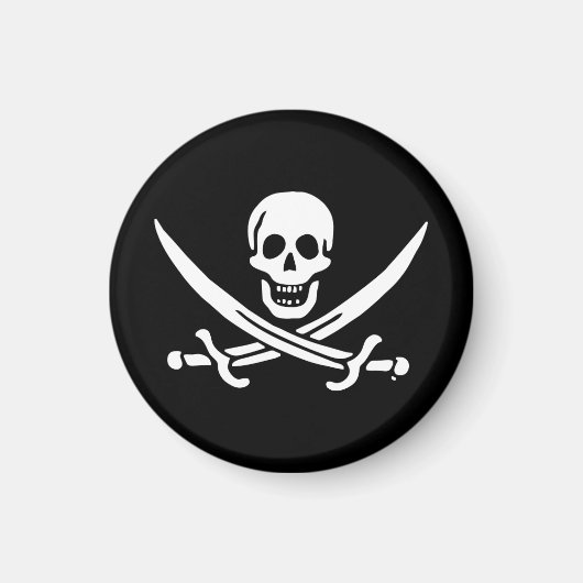 Aimant Jolly roger drapeau de pirate (Devant)