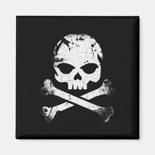 Aimant Jolly roger Pirate Crâne Et Crossbones Drapeau Hal (Devant)