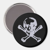 Aimant Jolly roger Style Letterpress (Recto/Verso)