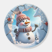 Aimant Jolly Snowman 3D (Devant)