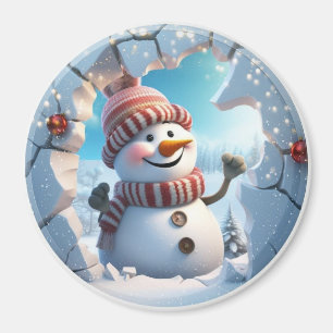 Aimant Jolly Snowman 3D