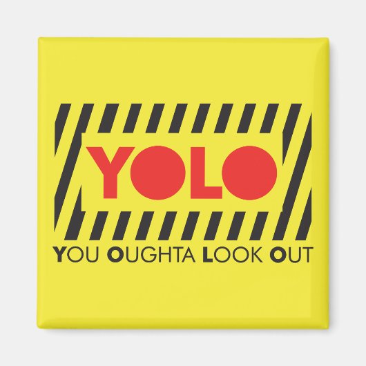 Aimant JOLO avec prudence rouge (Devant)