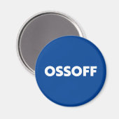 Aimant Jon Ossoff Géorgie Sénat deuxième tour bleu blanc (Recto/Verso)