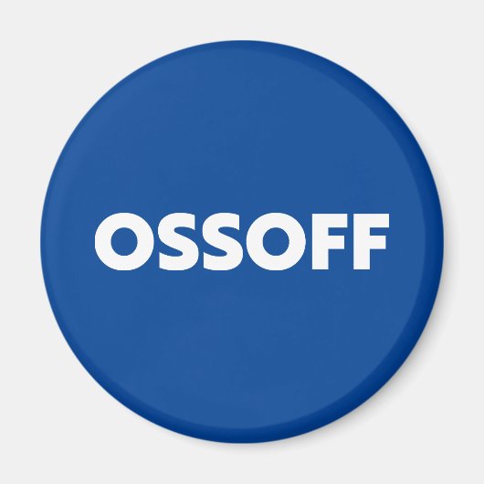 Aimant Jon Ossoff Géorgie Sénat deuxième tour bleu blanc (Devant)