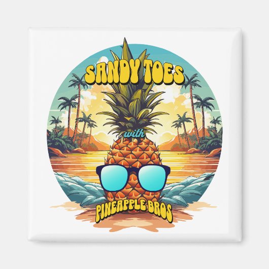 Aimant Jortes De Sable Avec Bros D'Ananas (Devant)