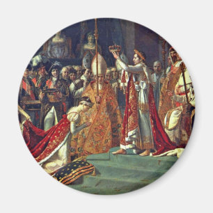 Aimant Joséphine se met à genoux avant napoléon pendan