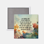 Aimant Joshua 1:9 Soyez fort et courageux aquarelle (Recto/Verso)