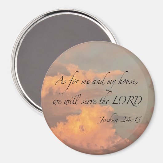 Aimant Joshua 24:15 Quant à moi et... l'aimant (Recto/Verso)