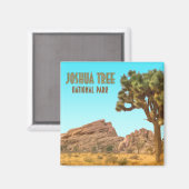 Aimant Joshua Tree National Park Californie Vintage (Recto/Verso)