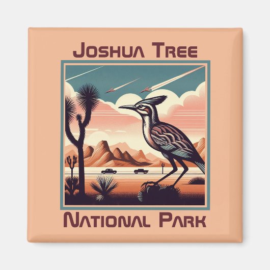 Aimant Joshua Tree National Park Retro Souvenir Cadeau (Devant)