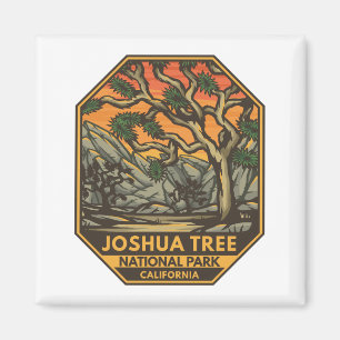 Aimant Joshua Tree National Park Sunset Retro Emblem