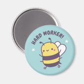 Aimant Jote Bee Dur Travailleur Doodle (Recto/Verso)