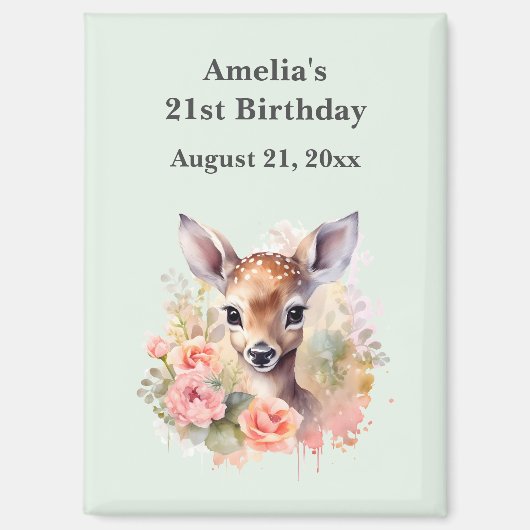 Aimant Jote Deer Entouré par Ros Anniversaire Enregistrer (Recto)