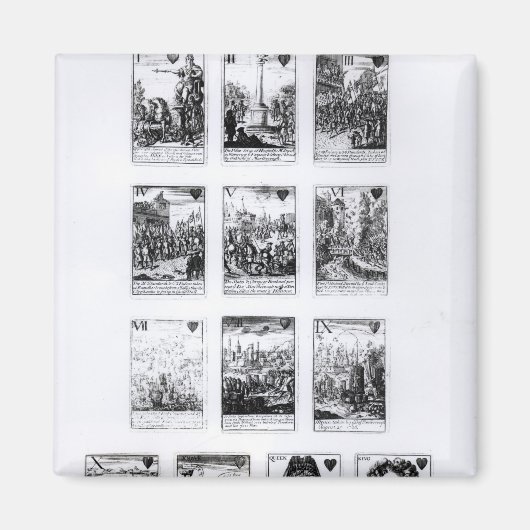 Aimant Jouer aux cartes commémoratives (Devant)