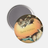 Aimant Jouer aux chatons Pâques (Recto/Verso)