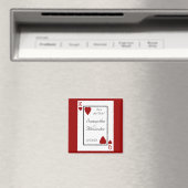 Aimant Jouer Carte King/Queen Enregistrer l'aimant Date (In Situ (Lave-vaisselle))