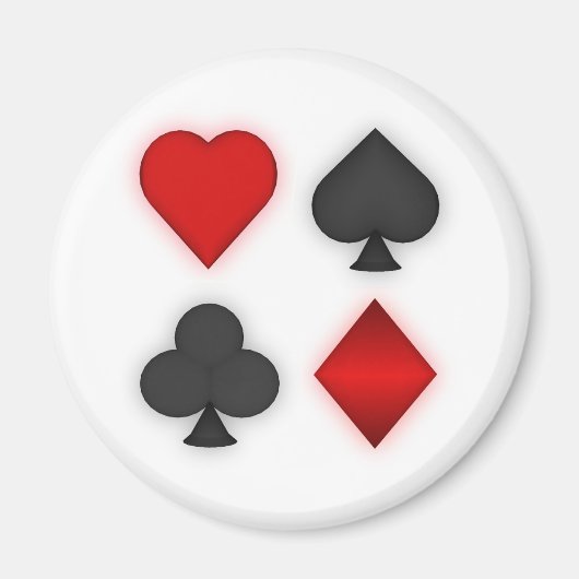 Aimant Jouer des combinaisons de cartes : (Devant)