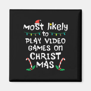 Aimant Jouer jeu vidéo jeu Noël Famille