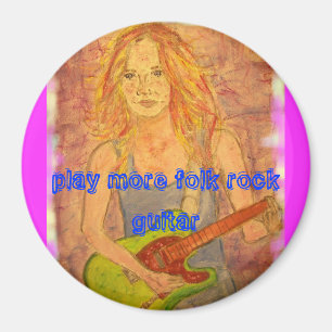 Aimant jouer plus folk rock guitare
