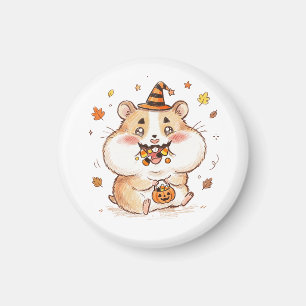 Aimant Joues Remplies de Friandises Halloween Hamster Far