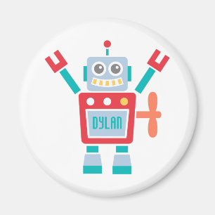 Aimant Jouet Robot Mignon Vintage Pour Enfants