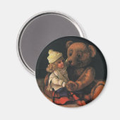 Aimant Jouets de Noël, poupée et ours en peluche (Recto/Verso)