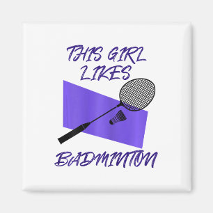 Aimant Joueur Badminton Shuttle Joueur Badminton