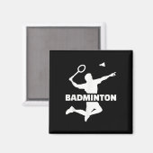 Aimant Joueur de Badminton (Recto/Verso)