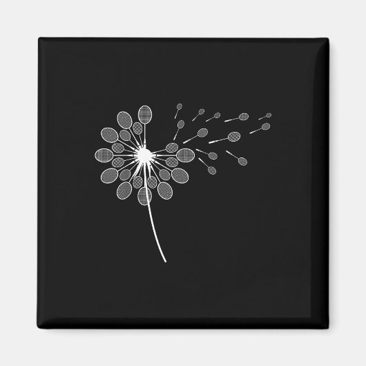 Aimant Joueur de badminton Dandelion Badminton Racket (Devant)